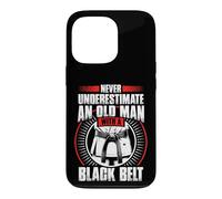 Carcasa para iPhone 13 Pro Nunca Subestimes a Old Man Black Belt Martial Arts