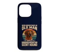 Carcasa para iPhone 13 Pro Nunca Subestimes Old Man Bavarian Mountain Hound Retro