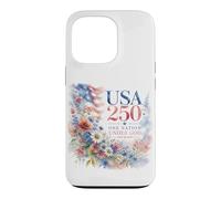 Carcasa para iPhone 13 Pro One Nation Under God - Faith Watercolor Women's American 250