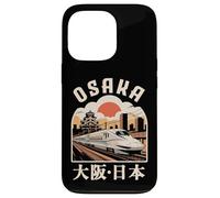 Carcasa para iPhone 13 Pro Osaka Castle Japón Vintage Shinkansen Kanji Bullet Train Fan