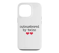Carcasa para iPhone 13 Pro Outnumbered by Twins Boys Girls Dad Soon to Be Mom Pregnancy