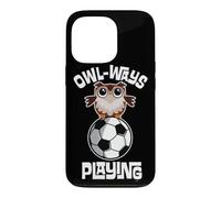 Carcasa para iPhone 13 Pro Owl-Ways Playing Soccer Funny Humor Owl