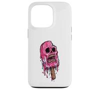 Carcasa para iPhone 13 Pro Paleta de Calavera Rosa derretida Espeluznante Verano Halloween Espeluznante