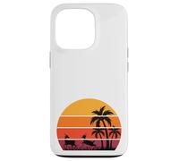 Carcasa para iPhone 13 Pro Palmeras Gacelas Safari Sabana Puesta de Sol África Recuerdo