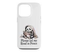 Carcasa para iPhone 13 Pro Panda Leyendo por Favor déjame Leer en Paz