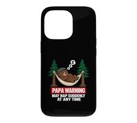 Carcasa para iPhone 13 Pro Papa Bear Warning May Nap Suddenly At Any Time