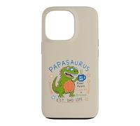 Carcasa para iPhone 13 Pro Papasaurus Number One Dad Funny Dinosaur Rex Día del Padre