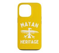 Carcasa para iPhone 13 Pro Patrimonio Maya Pintura rupestre Pájaro Petroglifo México Yucatán