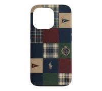 Carcasa para iPhone 13 Pro Patrón de Cuadros Preppy estética académica