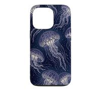 Carcasa para iPhone 13 Pro Patrón estético de Medusas de mar Profundo