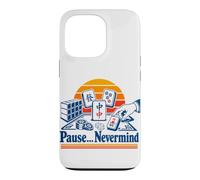 Carcasa para iPhone 13 Pro Pausa Nevermind Mahjong Retro Jugando Mahjong Amantes del Juego