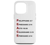 Carcasa para iPhone 13 Pro Peace Acrostic - 5 Christian Faith Bible Verse Scriptures