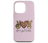 Carcasa para iPhone 13 Pro Peace Love Easter Bunny For Women with Sunflower and Rabbit