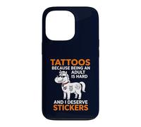 Carcasa para iPhone 13 Pro Pegatinas Tattoos Because Being An Adult Is Hard I Merece
