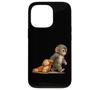Carcasa para iPhone 13 Pro Peluche Monkey Punch Baby Macaque Little Punch Big Cute Love