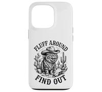 Carcasa para iPhone 13 Pro Pelusa Alrededor Descubra Gato Enojado Cowboy Critter Western
