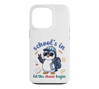 Carcasa para iPhone 13 Pro Penguin Back to School vibra a Las escuelas en Let The Chaos Begin
