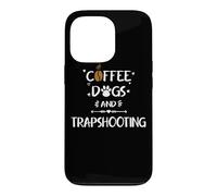 Carcasa para iPhone 13 Pro Perros de café y trampas | Skeet Trap Clay Shooting