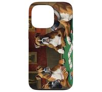 Carcasa para iPhone 13 Pro Perros Jugando Al Poker Boxers Perro Boxer Juego De Cartas