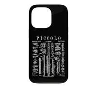 Carcasa para iPhone 13 Pro Piccolo Flautista Flautista Flautista Reproductor de música Vintage Patent
