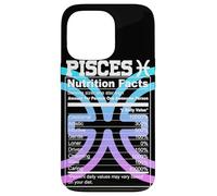 Carcasa para iPhone 13 Pro Piscis Información Nutricional Signo del Zodíaco Astrología Azul Púrpura