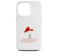 Carcasa para iPhone 13 Pro Porque Toda Carne es como Hierba Pedro 1:24-25