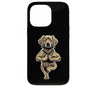Carcasa para iPhone 13 Pro Pose Divertida con Forma de árbol para Perros con Forma de Cachorro de Golden Retriever, Vrikshasana