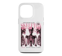 Carcasa para iPhone 13 Pro Póster sarcástico Divertido de semitono sarcástico de anatomía Esqueleto Rosa gótico