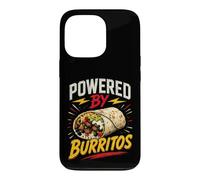Carcasa para iPhone 13 Pro Powered by Burritos Funny Burrito Saying Humor Joke Gag