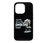 Carcasa para iPhone 13 Pro Pregúntame sobre mi hábito de Fumar BBQ Grill Funny Meat Lovers