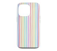 Carcasa para iPhone 13 Pro Preppy Striped Summer Rainbow Stripes