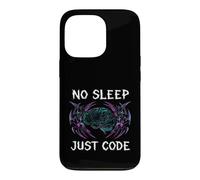 Carcasa para iPhone 13 Pro Programmer Hacker No Sleep Just Code Cyberpunk Brain