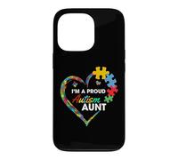 Carcasa para iPhone 13 Pro Proud Autism Aunt Heart Puzzle Piece Awareness Support