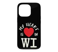 Carcasa para iPhone 13 Pro Proud State My Heart Is In WI Wisconsin