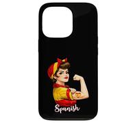 Carcasa para iPhone 13 Pro Proud Strong Spanish Girl Woman Girlfriend Spain Flag