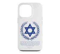 Carcasa para iPhone 13 Pro Psalms 122:6-9 Elegant Star of David Israel Bible Verse