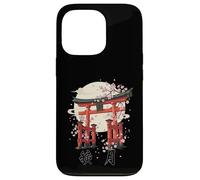 Carcasa para iPhone 13 Pro Puerta Japonesa Torii Cherry Blossom Art Japón Cultura Kanji