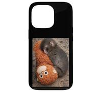 Carcasa para iPhone 13 Pro Punch Monkey Meme Cute Baby Plush Toy Sign of Mother Love
