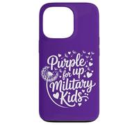 Carcasa para iPhone 13 Pro Purple up for Military Kids Dandelion Month of The Military