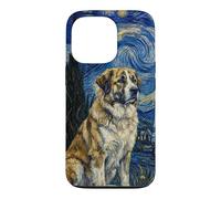 Carcasa para iPhone 13 Pro Rafeiro do Alentejo Perro Van Gogh Noche Estrellada