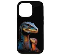 Carcasa para iPhone 13 Pro Raptor Dad/Mom & Baby Graphic Design Adult & Kids (Black)