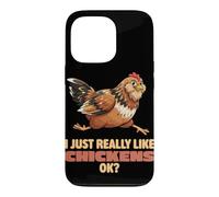 Carcasa para iPhone 13 Pro Realmente me Gustan los Pollos Ok Farm Easter Egger Chicken