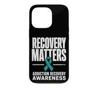 Carcasa para iPhone 13 Pro Recovery Matters Concientización sobre la adicción al Alcohol a Las Drogas Verde Azulado