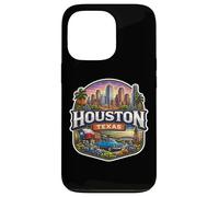 Carcasa para iPhone 13 Pro Recuerdo de Houston Texas City State Vintage Viaje Memorabilia