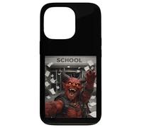 Carcasa para iPhone 13 Pro Red Devil Último Día De Escuela Vacaciones De Verano Divertido Meme Selfie
