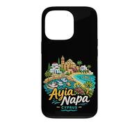 Carcasa para iPhone 13 Pro Regalo de Recuerdo de Viaje de Ayia Napa Chipre Dibujado a Mano