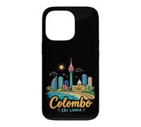 Carcasa para iPhone 13 Pro Regalo de Recuerdo de Viaje de Colombo Sri Lanka Dibujado a Mano