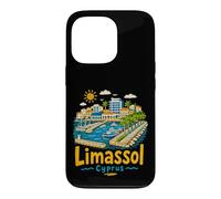 Carcasa para iPhone 13 Pro Regalo de Recuerdo de Viaje de Limassol Chipre Dibujado a Mano