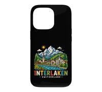 Carcasa para iPhone 13 Pro Regalo histórico de Viaje de Interlaken Suiza Dibujado a Mano