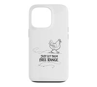 Carcasa para iPhone 13 Pro Regalo para Amante de Las gallinas Just Let Them Free Range